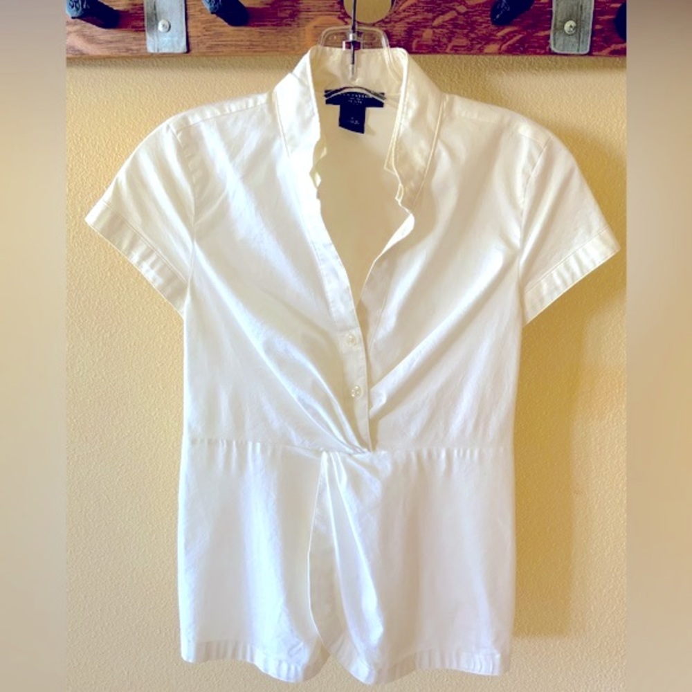 Ann Taylor Crisp White Blouse | Size 2P - Picture 9 of 11